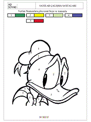 verilen sayıya göre boyama çalışma okul öncesi